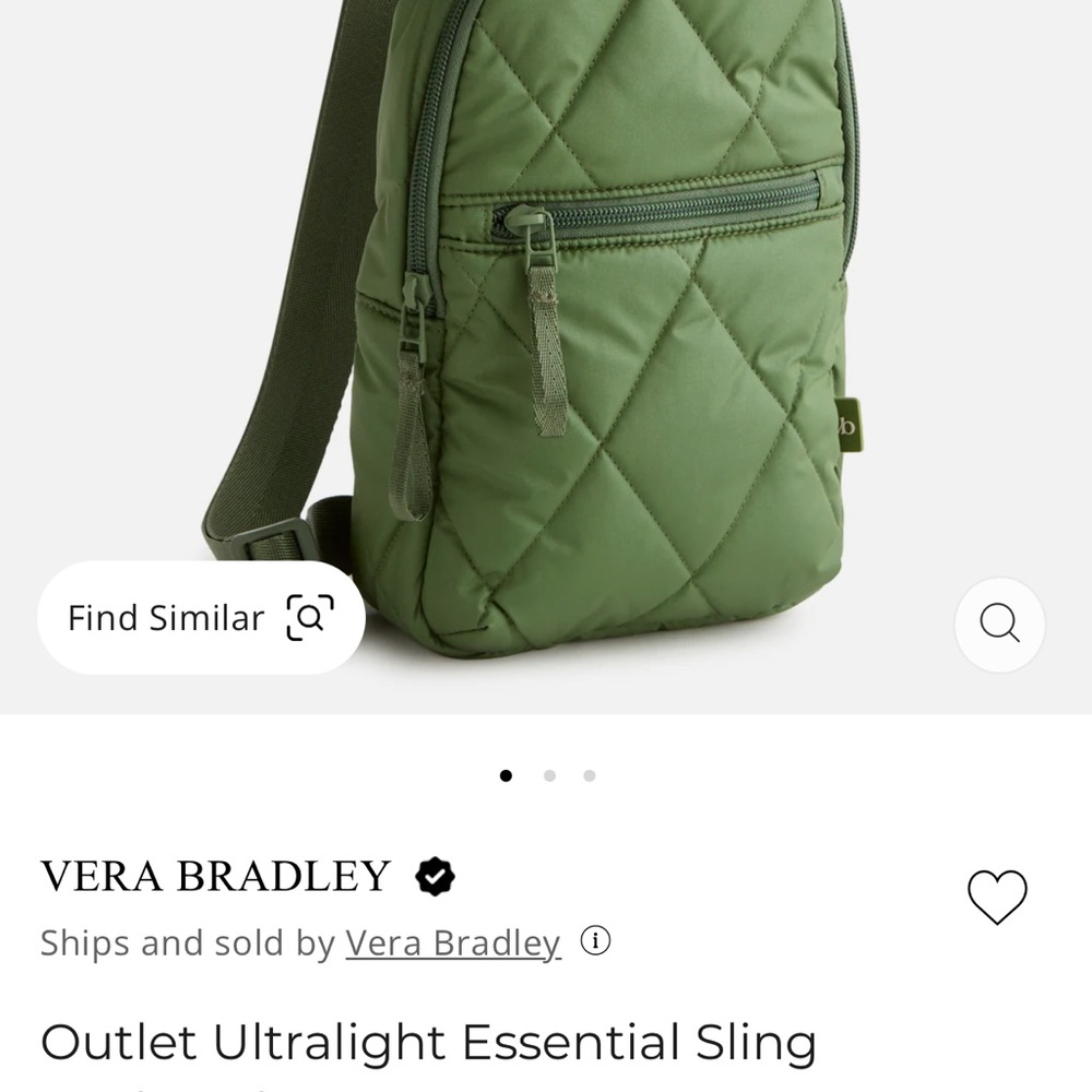 Vera Bradley Ultra Light Sling. NWOT